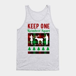 Keep One Reindeer Apart Xmas Gift Tank Top